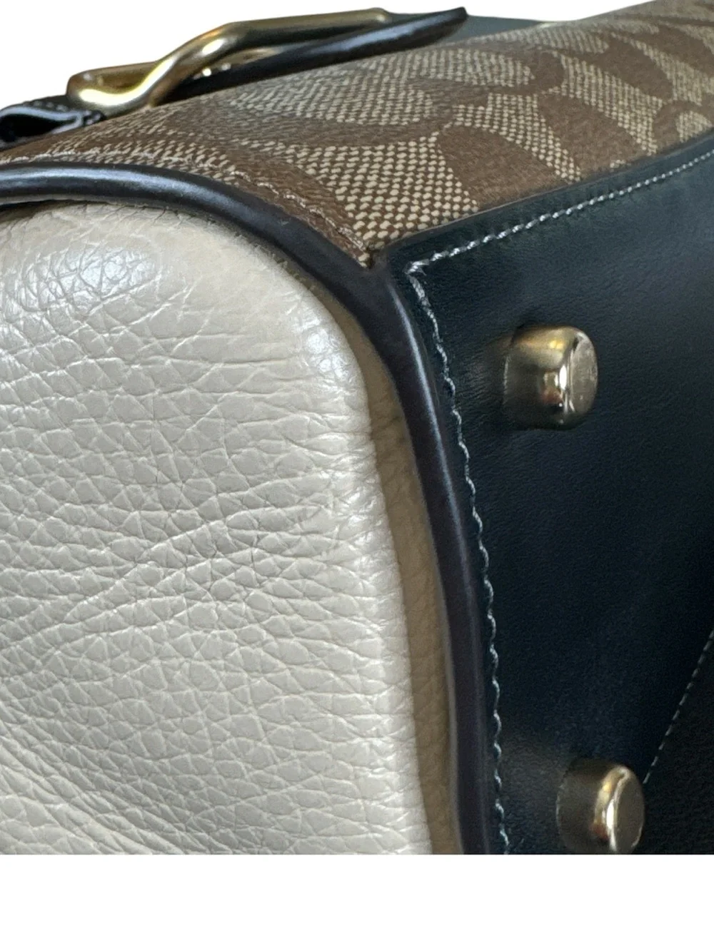 COACH Morgan Top Handle Satchel in Colorblock Signature Canvas